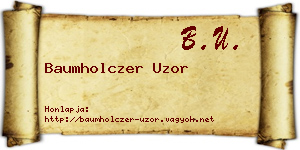 Baumholczer Uzor névjegykártya